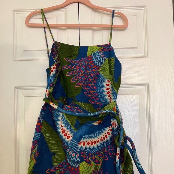 FARM Rio Blue and Green Mini Dress - Picture 5 of 9